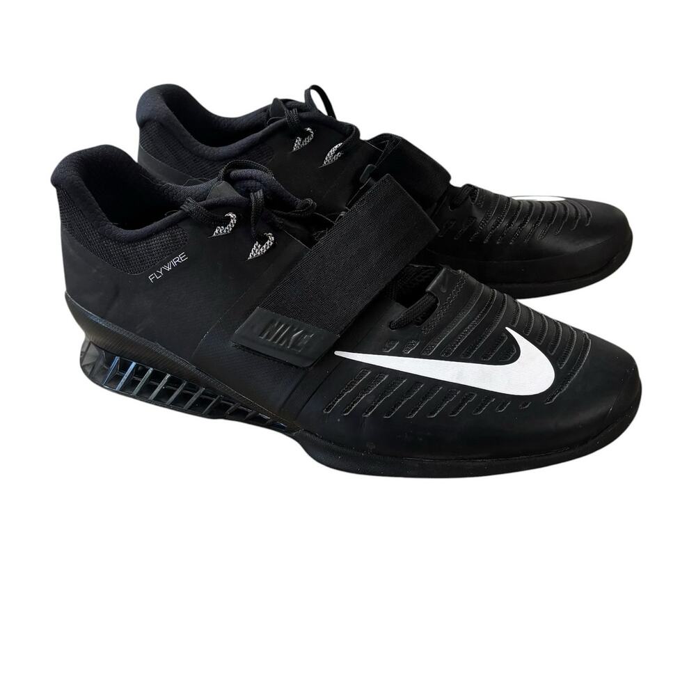Nike Romaleos 3 Black Weightlifting Sneakers Men’s 12 Workout Crossfit Athletic